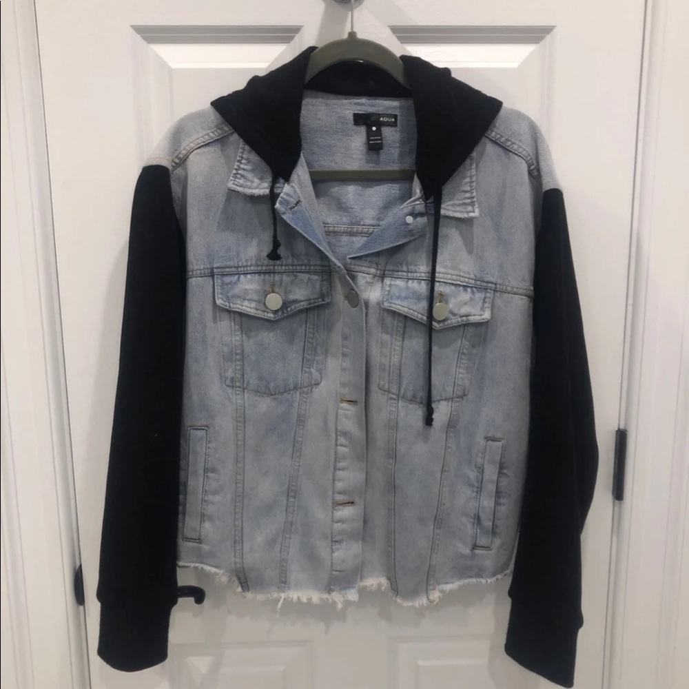 Aqua brand jean jacket/ hoodie